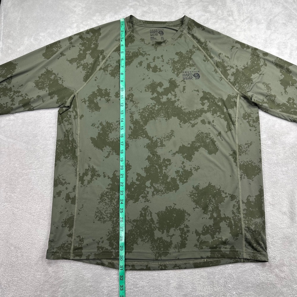 Mountain Hardwear Wicked Tech Shirt Mens XL Green Camo Long Sleeve Performance - Picture 7 of 9